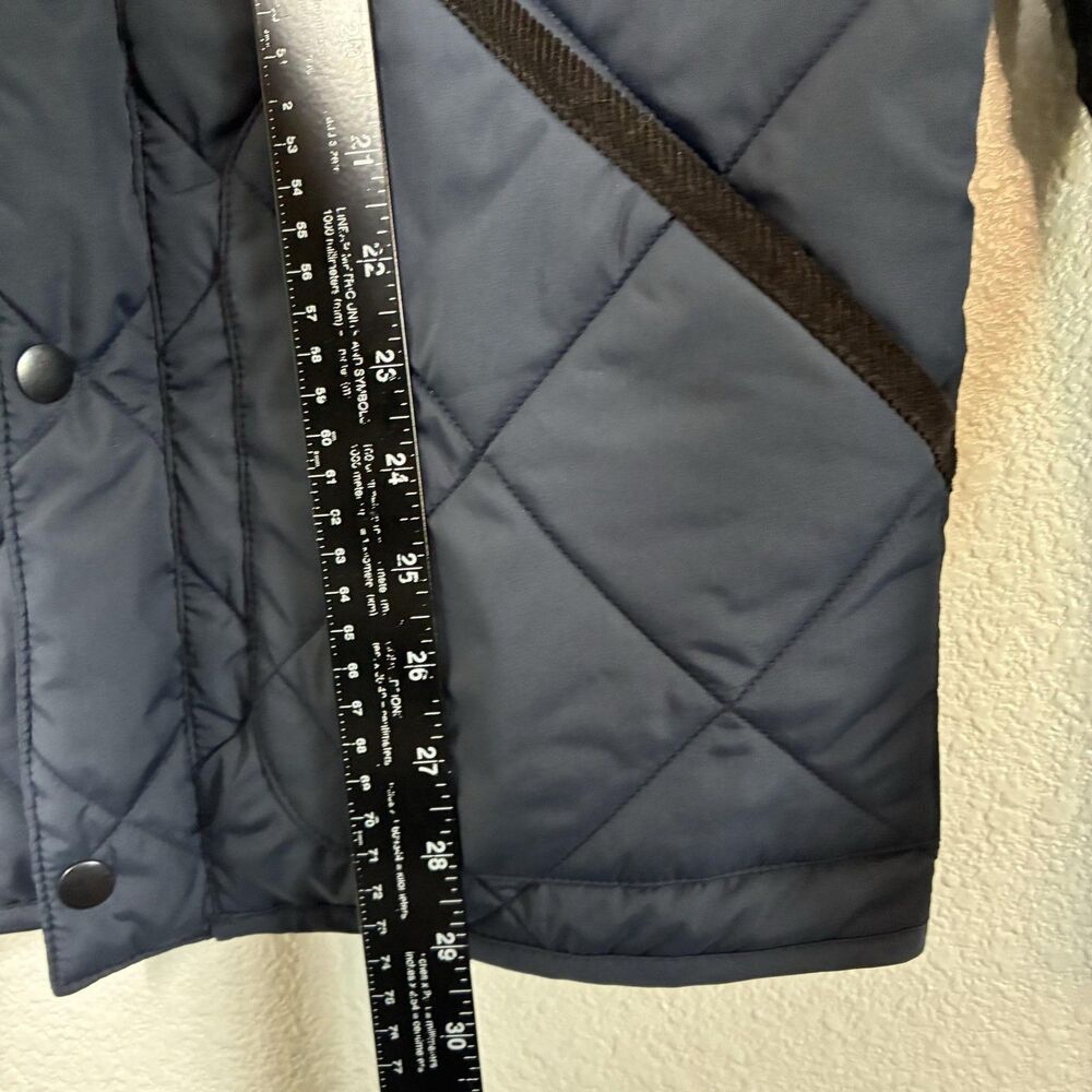 J.Crew Jacket Mens Small Navy Quilted Full Zip Stand Collar Pockets Insulated - Picture 6 of 16
